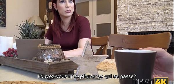  DEBT4k. Guy et la débitrice trouvent un langage commun grâce au sexe